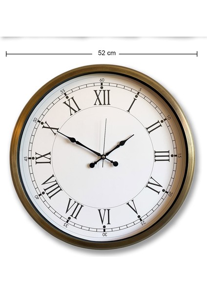 Metal Retro Duvar Saati | 52 cm | Butik Saat