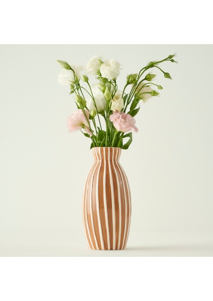 Dorina Vazo Kahverengi (10X10X22 Cm)