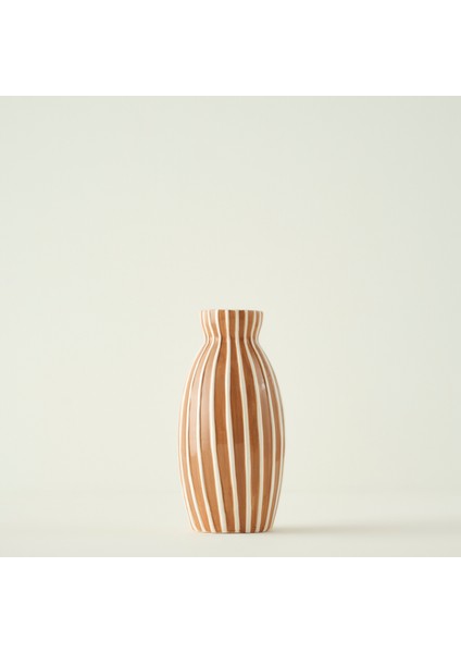 Dorina Vazo Kahverengi (10X10X22 Cm) fiyatları