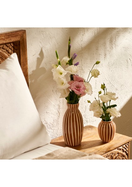 Dorina Vazo Kahverengi (10X10X22 Cm) modelleri