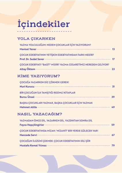 Çocuk Kitabı Yazarının Yolculuğu modelleri