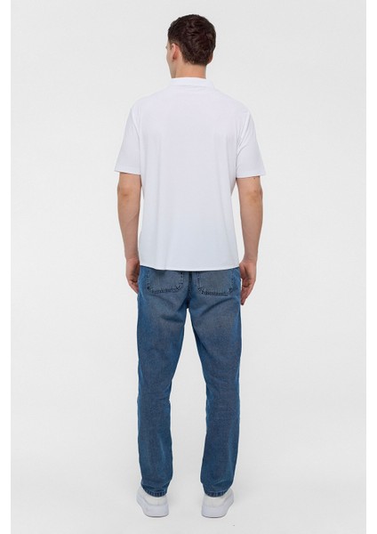 Beyaz Regular Fit Kısa Kollu Gömlek