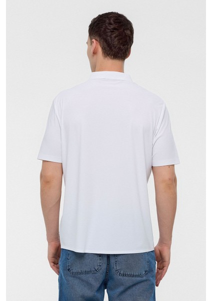 Beyaz Regular Fit Kısa Kollu Gömlek