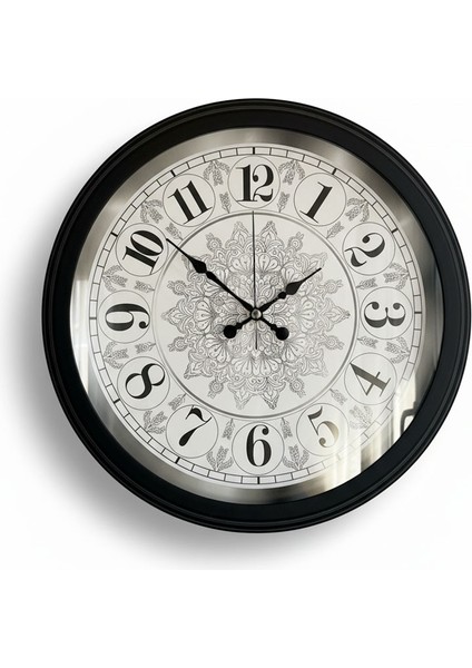 Metal Siyah Zengin Duvar Saati | 40 cm | Butik Saat