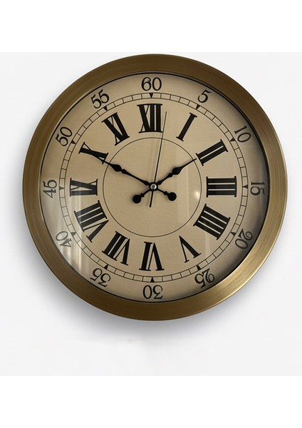 Dekoratif Metal Eskitme Duvar Saati | 36 cm | Butik Saat