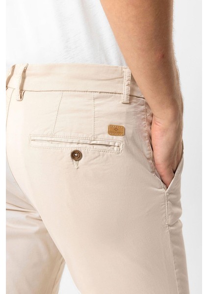 Bej Slim Fit Pamuklu Yan Cep Chino Pantolon indirimleri