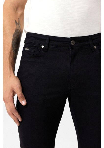 Siyah Slim Fit 5 Cepli Pamuklu Denim Pantolon modelleri