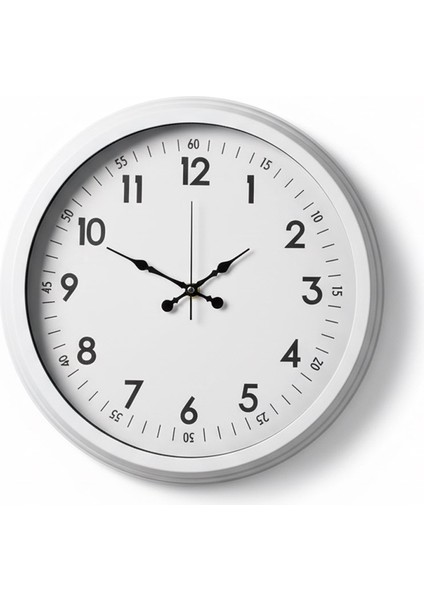 Salon Retro Romen Beyaz Duvar Saati | 40 cm | Butik Saat