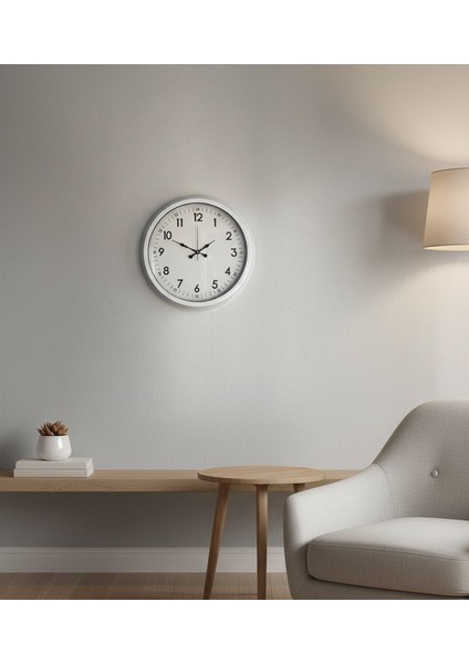 Salon Retro Romen Beyaz Duvar Saati | 40 cm | Butik Saat fiyatları