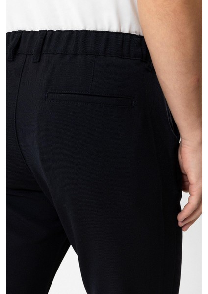 Lacivert Smart Fit Beli Lastikli Yan Cep Casual Pantolon indirimleri
