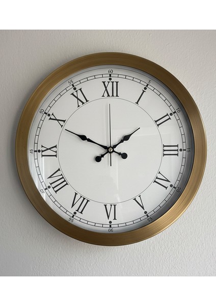Metal Retro Eskitme Duvar Saati | 36 cm | Butik Saat