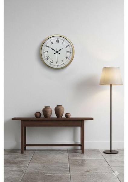 Eskitme Duvar Saati | 40 cm Metal Sessiz-Akar fiyatları