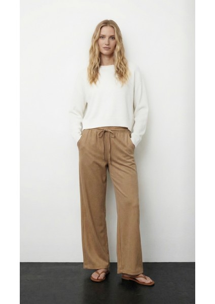 Kadın Relaxed Fit Lastikli Süet Pantolon fiyatları