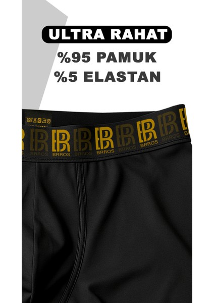 Erkek 3'lü Premium Pamuk Likralı Esnek Kumaş Boxer fırsatları