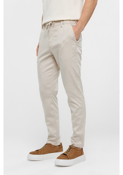 Bej Dokuma Pantolon modelleri