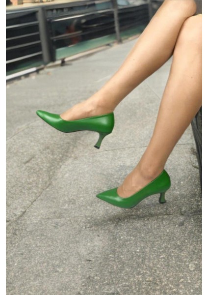 Kadın Sity Yeşil 6 cm Ince Topuklu Stiletto fırsatları