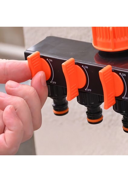 1 Adet 4 Yollu Musluk Bağlantısı Anahtarlı, Bahçe Hortumu Ayırıcı Dağıtıcı Musluk Hortum Bağlantısı, Dış Mekan Sulama Sistemleri için 4 Ayrı Açma-Kapama Anahtarlı Su Dağıtıcı indirimleri