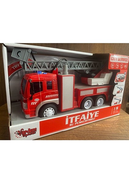 Sürtmeli Sesli Işıklı Su Püskürtmeli Itfaiye Aracı Oyuncak Itfaiye Arabası Merdivenli Su Püskürtür fiyatları