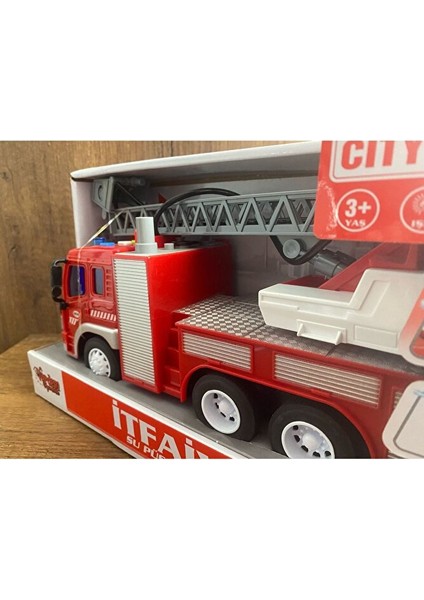 Sürtmeli Sesli Işıklı Su Püskürtmeli Itfaiye Aracı Oyuncak Itfaiye Arabası Merdivenli Su Püskürtür modelleri