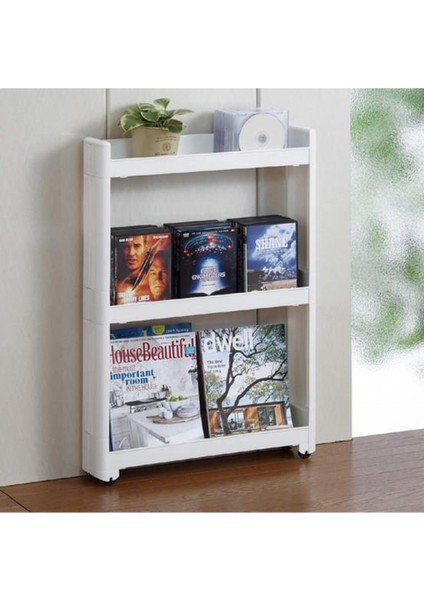 Çok Amaçlı 3 Katlı Tekerlekli Mutfak ve Banyo Rafı Beyaz modelleri