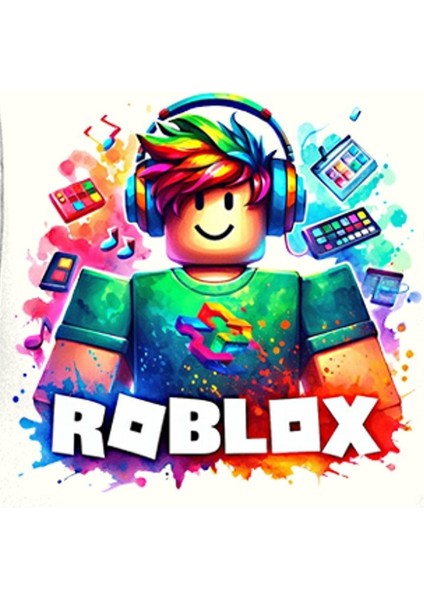 Unisex Roblox Baskılı Çocuk Swaetshirt Baskılı Kapüşonlu 3 Iplik Şardonlu modelleri