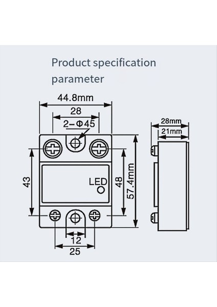 Tek Faz Katı Hal Rölesi Tek Fazlı Ssr Dc Kontrol Ac Katı Hal Rölesi 25A (Yurt Dışından) fiyatları