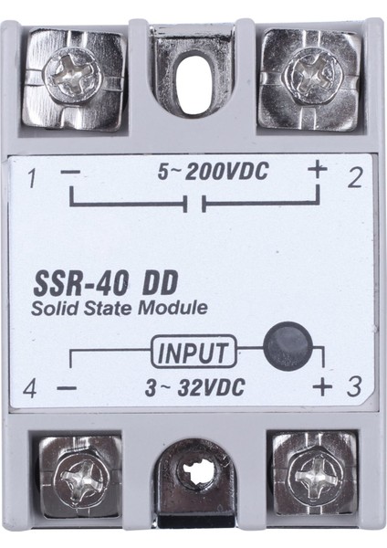 2x Tek Faz Katı Hal Rölesi Dc-Dc SSR-40DD 40A DC3-32V DC5-60V Beyaz+Gümüş (Yurt Dışından) indirimleri