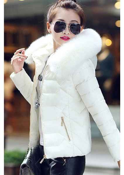 Günlük Kürklü Şişme Kadın Mont modelleri