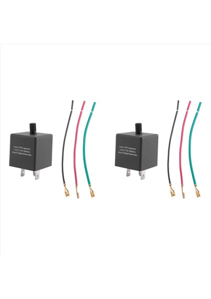 2x Motorcycle 3 Pin Ayarlanabilir Ledflasher Röle Araç Türün Sinyali Göz Alma Işığı (Yurt Dışından)