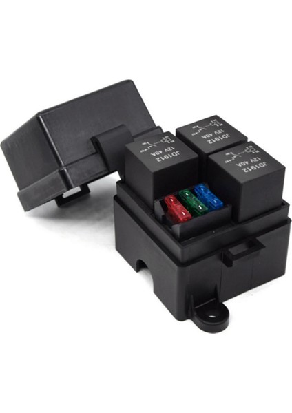3 Yollu 4pin Sigorta Tutucu Röle Tutucu Devre Standardı Ato Blade Sigorta Röle Tutucu 12V 40A Röle (Yurt Dışından)