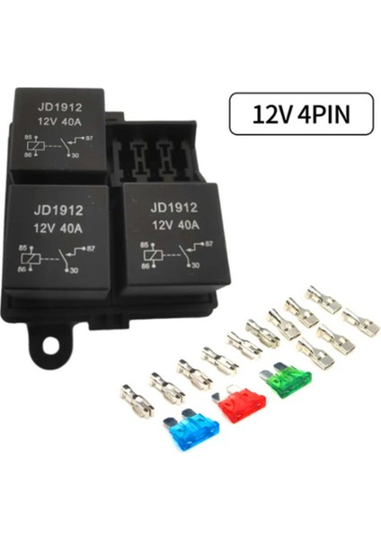 3 Yollu 4pin Sigorta Tutucu Röle Tutucu Devre Standardı Ato Blade Sigorta Röle Tutucu 12V 40A Röle (Yurt Dışından) modelleri