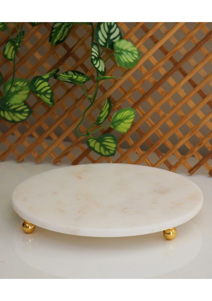 Doğal Mermer 25 cm Çok Amaçlı Banyo ve Takı Düzenleyici Standı modelleri