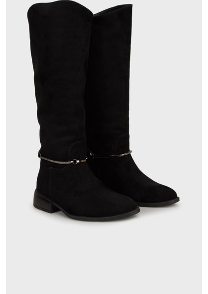 Süet Deri Tokalı Çizme Bayan Çizme PC55048 modelleri