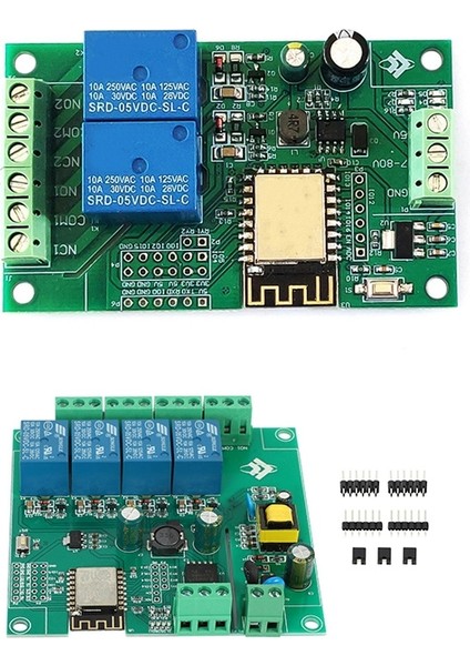 2pcs ESP8266 Kablosuz Wifi 4 Kanal Röle Modülü ESP8266 ESP-12F Wifi Röle Modülü 2ch 5V/8-80V Röle Anahtarı (Yurt Dışından)
