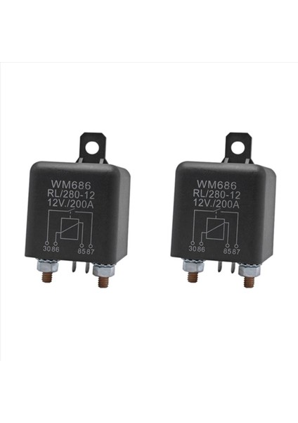 2x Pil Izolatör Rölesi 12V 4 Pimli WM686 Başlangıç Röle Araç Açma/kapama Anahtarı Normalde Açık Röle RL/280 200A (Yurt Dışından)