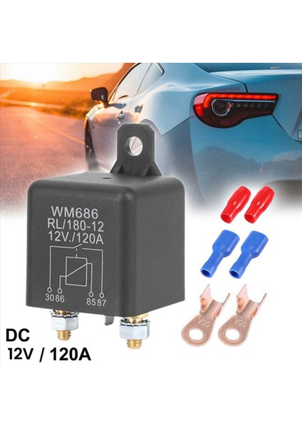 3x WM686 Dc 12V Röle Pil Izolasyon Röle 12V / 120A Kablo Terminali ile Araba Kamyonları Için Tepe Yük (Yurt Dışından) fiyatları