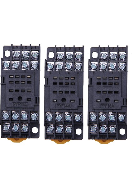 3x PYF14A Dın Demiryolu Gücü Rölesi Soket Tabanı 14 Pin MY4NJ HH54P My4 (Yurt Dışından)