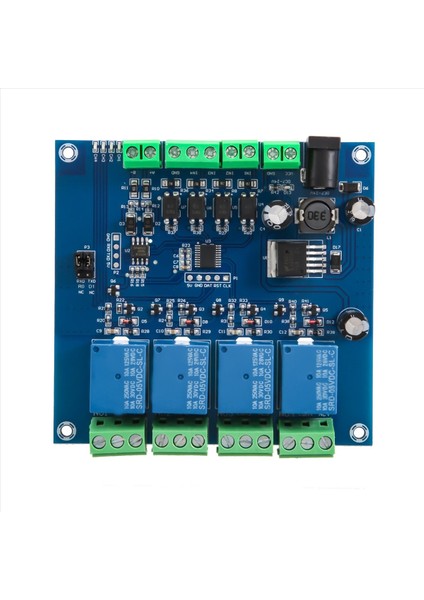 Modbus Rtu 4 Yolu Röle Modülü 7-24V Röle Modül Anahtarı RS485/TTL Giriş ve Çıkış Anti Ters Koruma ile (Yurt Dışından)