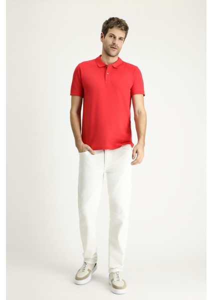 Slim Fit Dar Kesim Nakışlı Pamuk Polo Yaka Tişört fiyatları