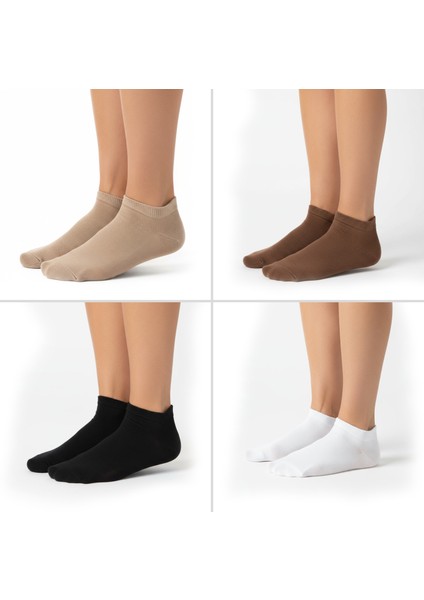 Gost Liria- Kadın Bambu Patik Çorap – 4’lü Karışık Renk fırsatları