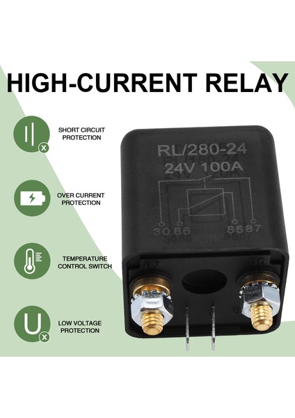 Akım Röle Başlangıç Röle Güç Araç Kamyonu Motor Otomotiv Ağır Akım Başlangıç Rölesi Düşük Güç Tüketimi 24VDC (Yurt Dışından) fırsatları