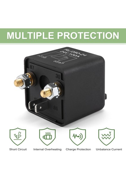 Akım Röle Başlangıç Röle Güç Araç Kamyonu Motor Otomotiv Ağır Akım Başlangıç Rölesi Düşük Güç Tüketimi 24VDC (Yurt Dışından) indirimleri