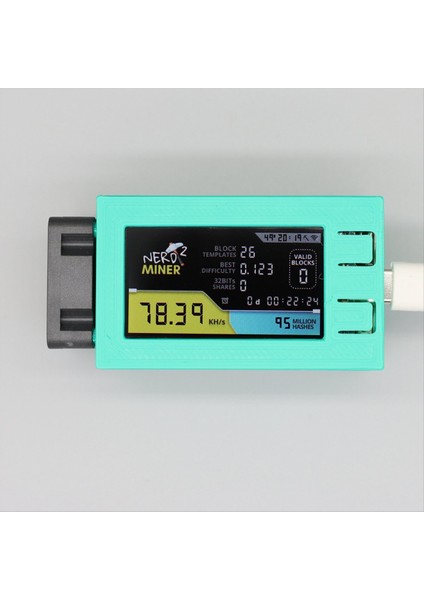 Nerdminer V2 Pro 78KH/S Mini Bitcoin Lotto Madenci Fan 5W Power Btc Solo Lotto Maden Makinesi Turuncu (Yurt Dışından)