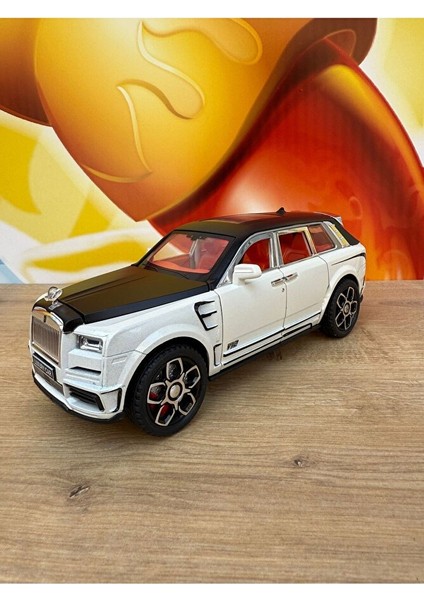 Die Cast Rolls Royce Suv Model Metal Rolls Royce Açılabilir Kapılar Sesli Işıklı Model Araba 22CM