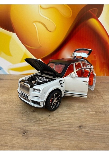 Die Cast Rolls Royce Suv Model Metal Rolls Royce Açılabilir Kapılar Sesli Işıklı Model Araba 22CM modelleri