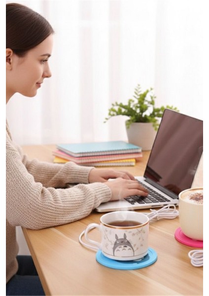 USB Güçlü Silikon Bardak Isıtma Altlığı | Ofis ve Ev Için Isıtıcı