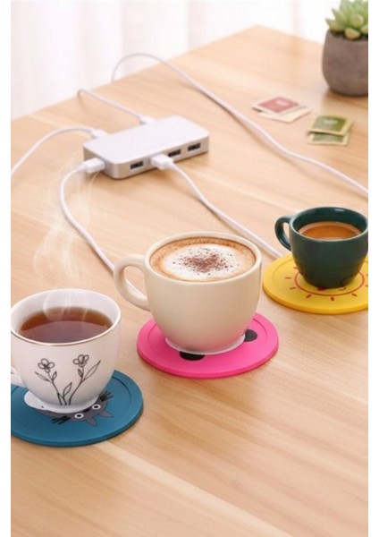 USB Güçlü Silikon Bardak Isıtma Altlığı | Ofis ve Ev Için Isıtıcı fiyatları