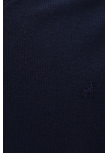 V Yaka Regular Fit Nakışlı Pamuklu T-Shirt modelleri