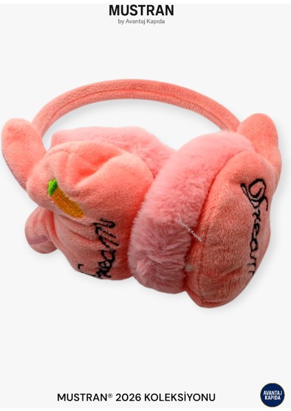 Çocuk Peluş Kulak Koruyucu | 4-12 Yaş Uyumlu Kışlık Yumuşak Kadife Dokulu Sıcak Tutucu Model