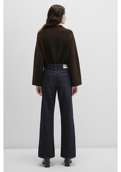 Malibu Pamuklu Wide Leg Fit Yüksek Bel Bol Paça Jeans Bayan Kot Pantolon 1010152 modelleri